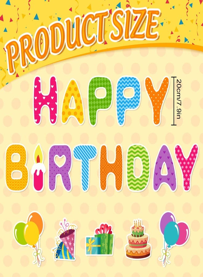 Whaline 18 Pieces Birthday Garage Decoration Magnet Stickers Happy Birthday Magnet Decals Refrigerator Stickers Colorful Birthday Garage Door Decals for Birthday Party Supplies Home Decorations - Image 2