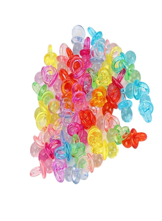 Fdit Acrylic Pacifier Decoration Toy Acrylic Pacifier Mini Color Baptism Baby Toys 100pcs Paint Ceramics (#3) - Image 1
