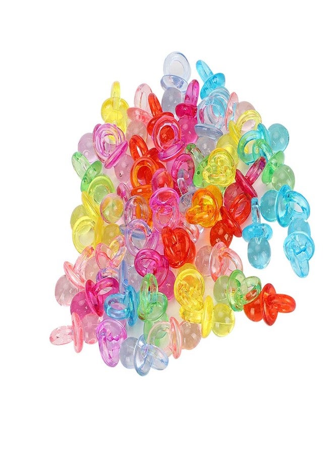 Fdit Acrylic Pacifier Decoration Toy Acrylic Pacifier Mini Color Baptism Baby Toys 100pcs Paint Ceramics (#3) - Image 2