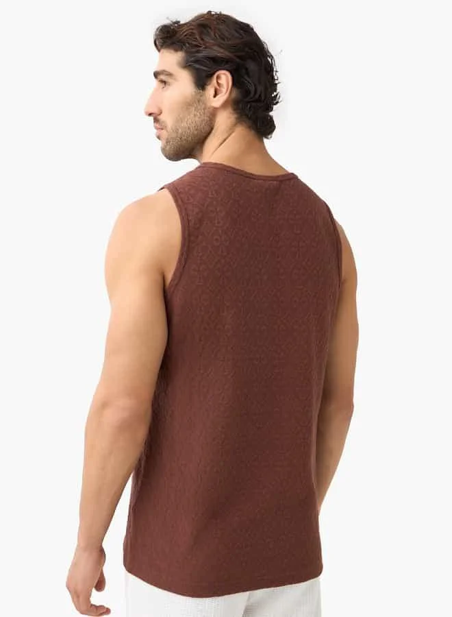 Iconic Iconic Textured Sleeveless T-shirt