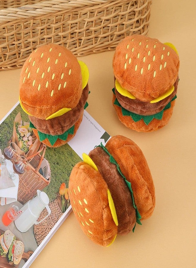 Essivox Plush Dog Toy, Squeaky Hamburger Shape, Soft Chewing Toy for Dogs and Cats, Bite Resistant Pet Supplies - Image 3