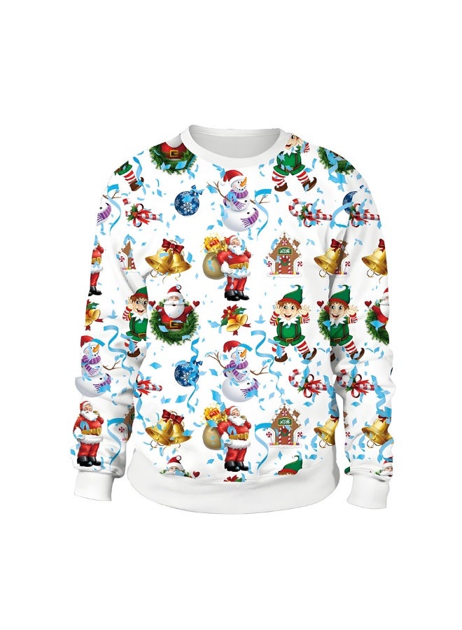 إسكدنيا جنس واحد عيد الميلاد القفز سترة مطبوعة سترة سترة الخريف الشتاء قمم الملابس - Image 1