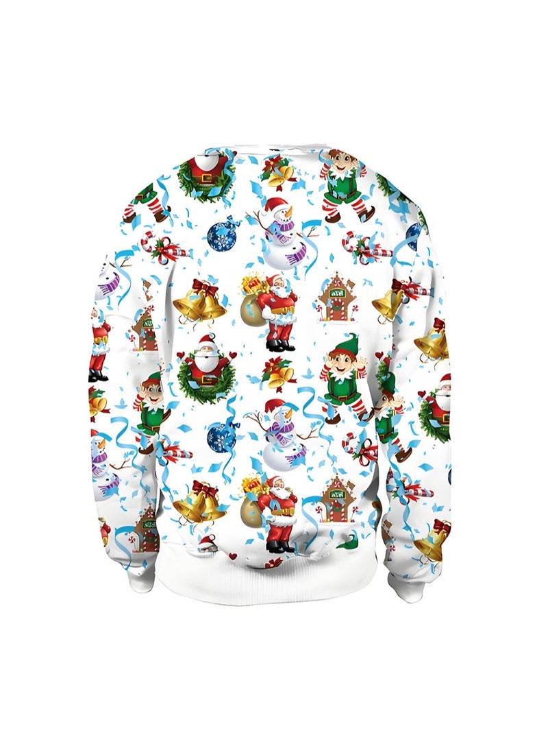 إسكدنيا جنس واحد عيد الميلاد القفز سترة مطبوعة سترة سترة الخريف الشتاء قمم الملابس - Image 2