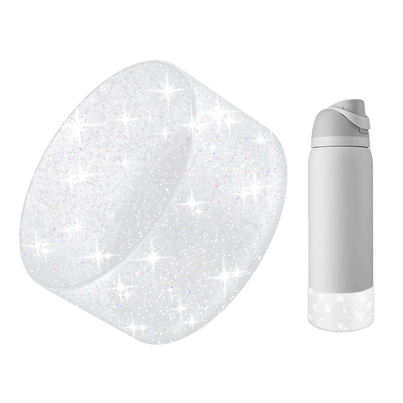 BKBY Protective Glitter Silicone Boot Compatible with Owala 24oz 32oz 40oz, Bling Cup Sleeve Bottom Bumper Cover Compatible with Owala FreeSip, Twist, or Flip Stainless Steel Water Bottles - Image 1