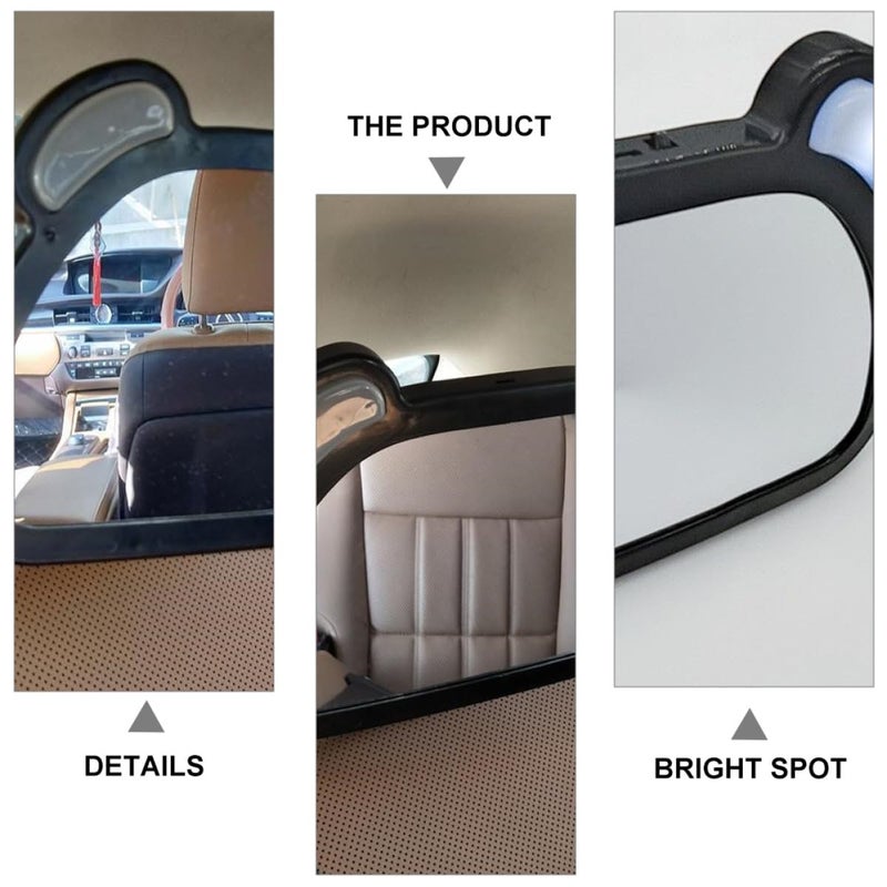USB Rechargeable Rear View Mirror with LED Light and Remote Control for Backseat Monitoring Car Safety - Image 5