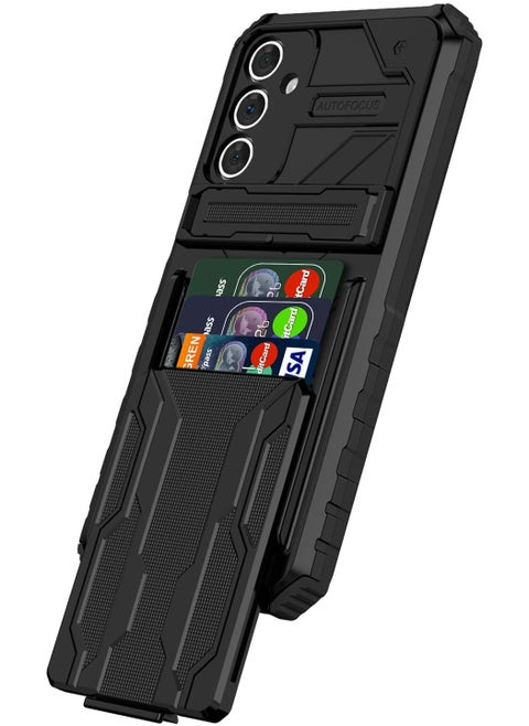 Protective Cover for Samsung Galaxy A35 5G Wallet Case with Credit Card Holder Stand Kickstand Slim Rugged Shockproof Heavy Duty Defender Armor