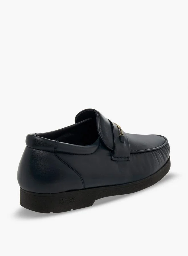 Pinosos Navy Men Slip-On Genuine Leather Loafers for Men | Best Price UAE