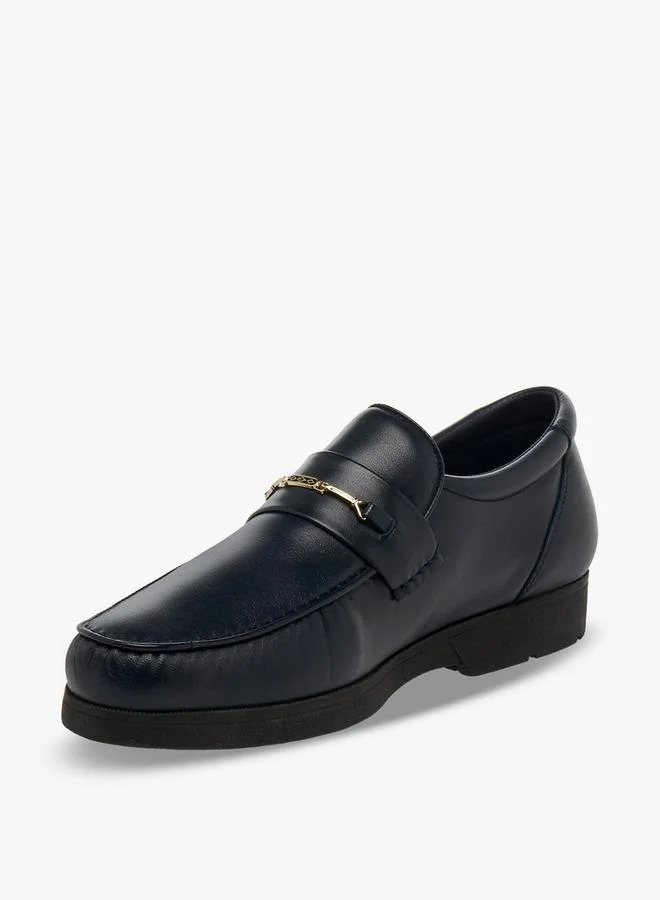 Pinosos Navy Men Slip-On Genuine Leather Loafers for Men | Best Price UAE