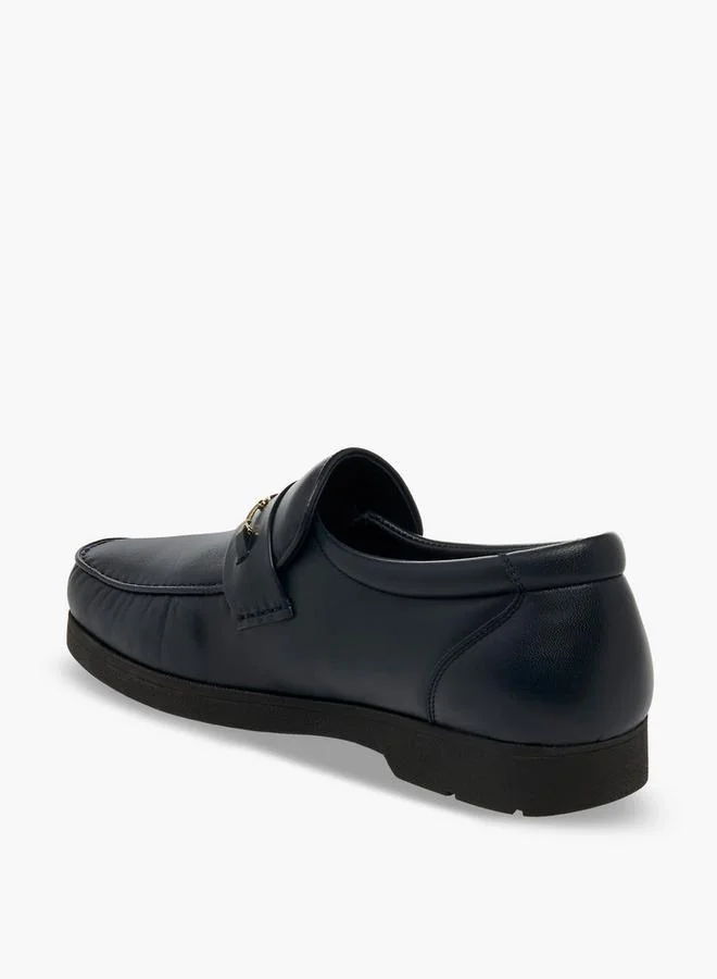 Pinosos Navy Men Slip-On Genuine Leather Loafers for Men | Best Price UAE