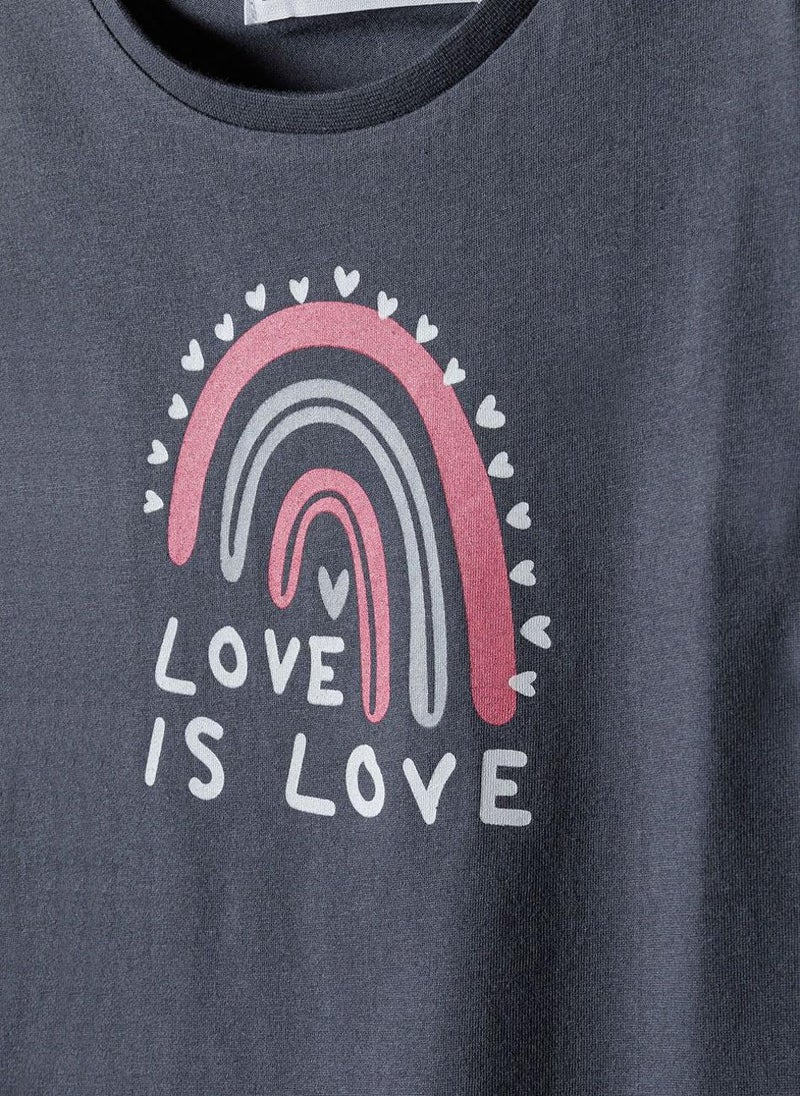 مينوتي تيشيرت بناتي بأكمام قصيرة وتفاصيل لامعة - Image 4