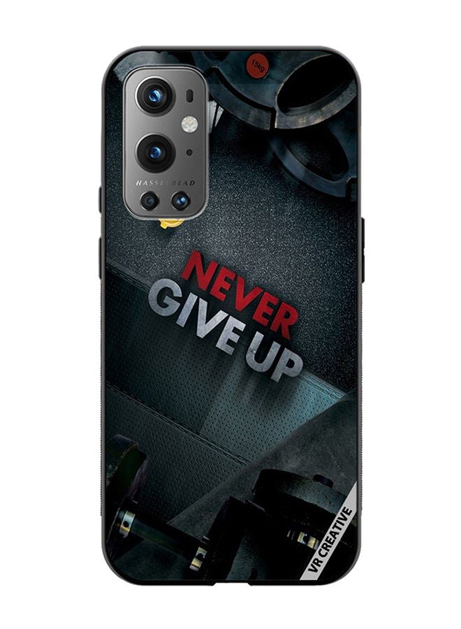 VR CREATIVE Protective Case Cover For OnePlus 9 Pro Never Give Up Design Multicolour - Image 1