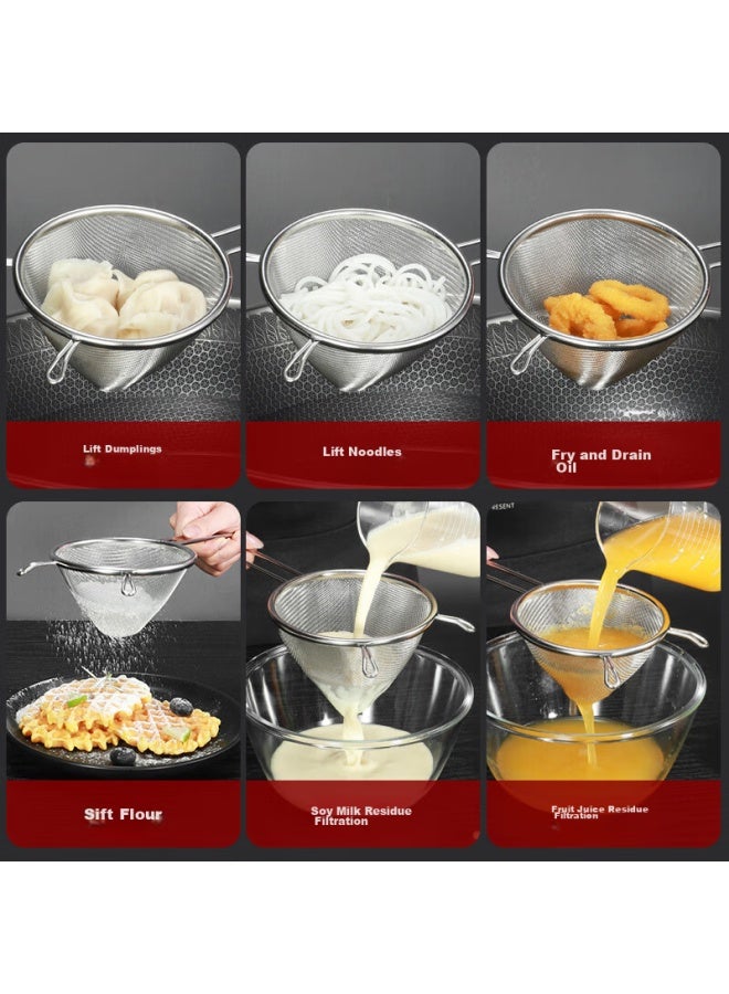MAX COOK Meichun (maxcook) 304 Stainless Steel Strainer 30 Mesh, Soy Milk Filter, Fine Mesh Flour Sieve, 11cm Mccu3408  - Image 5