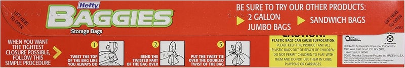 Hefty Baggies Food Storage Gallon, 75 ct - Image 2