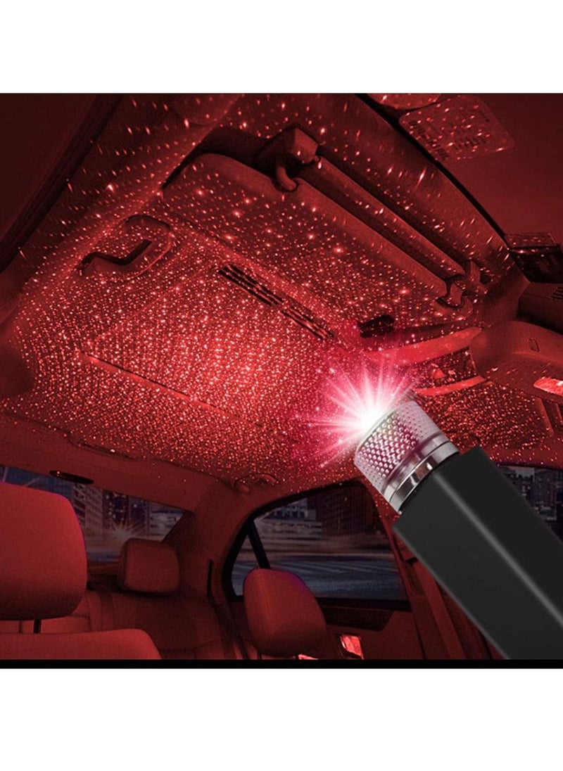 DIGI CORE USB Star Projector Night Light Car Roof Lights Portable Adjustable Romantic Interior Light Decorations For Car Ceiling And Bedroom Red  - Image 1