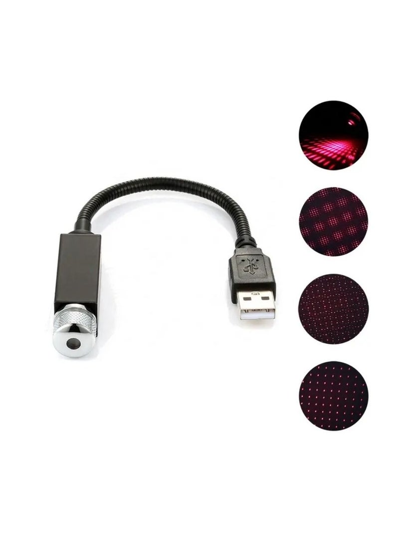 DIGI CORE USB Star Projector Night Light Car Roof Lights Portable Adjustable Romantic Interior Light Decorations For Car Ceiling And Bedroom Red  - Image 3