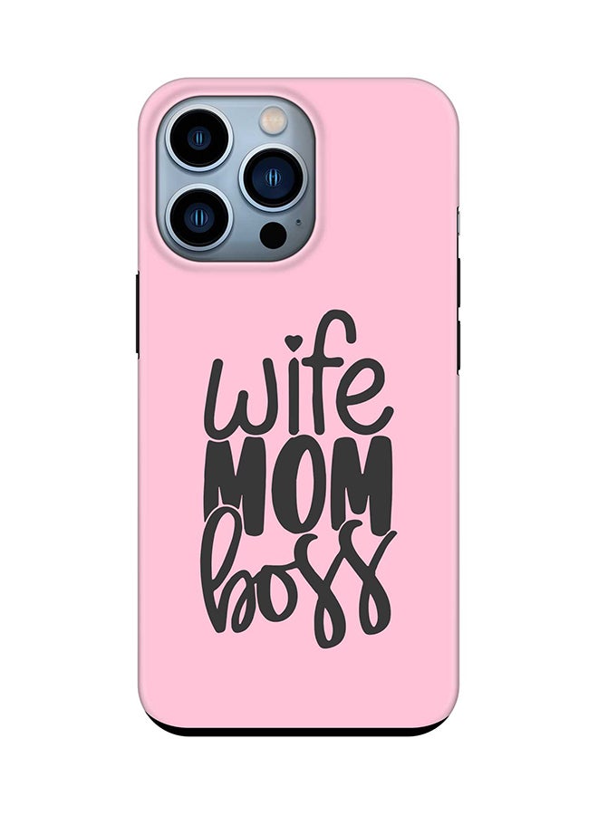 Stylizedd Tough Pro Case for iPhone 15 Pro Dual Layer Hybrid PC TPU Customized Mobile Cover Matte Finish Phone Case - Wife Mom Boss - Image 1