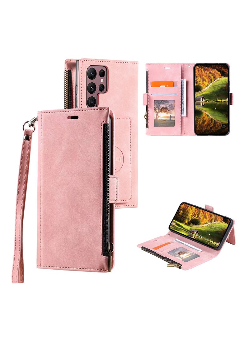 Suteni Flip Cover Card Slots Magnatic Leather Phone Case for Samsung - Image 3