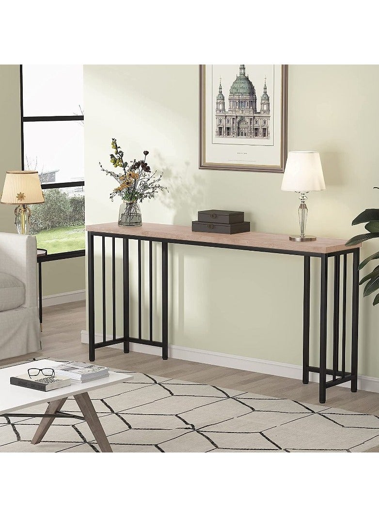 Home Gallery Extra Long Entryway console Table 180x90x35 Beige  - Image 1
