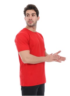 Andora Essential Plain Short Sleeves T-Shirt_ Red  - Image 2
