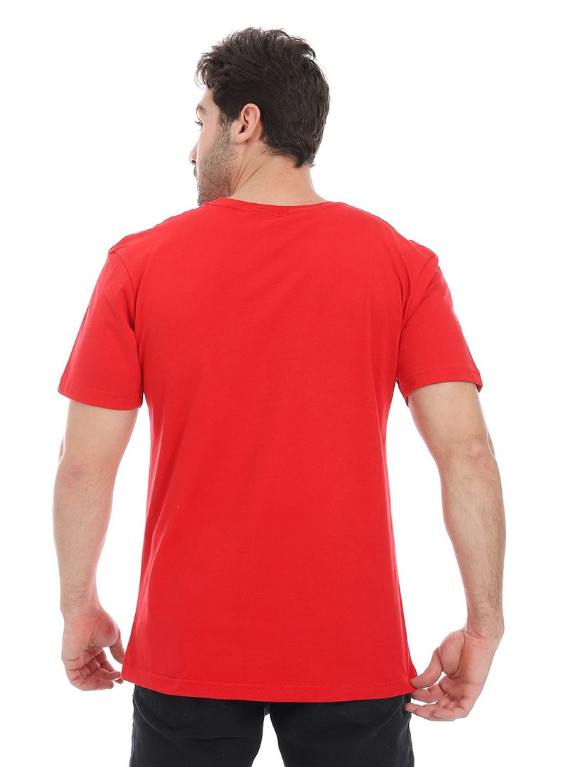 Andora Essential Plain Short Sleeves T-Shirt_ Red  - Image 3