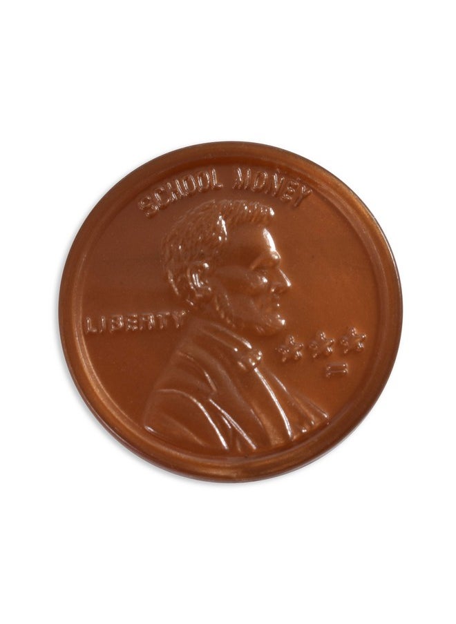 Learning Advantage Play Pennies - Set Of 100 Plastic Coins - Designed And Sized Like Real Us Currency - Teach Money Math With This Pretend Play Resource  - Image 1