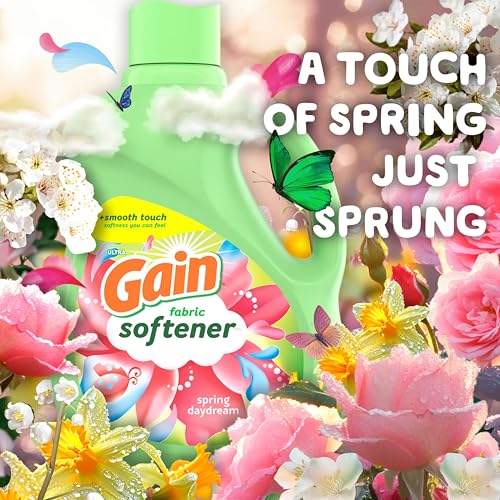 Gain Liquid Fabric Softener, Spring Daydream Scent, 140 FL OZ, 190 Loads, Smooth Touch - softness you can feel - Image 3