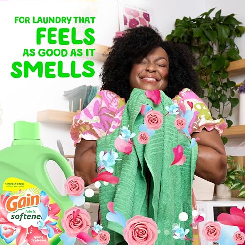 Gain Liquid Fabric Softener, Spring Daydream Scent, 140 FL OZ, 190 Loads, Smooth Touch - softness you can feel - Image 4