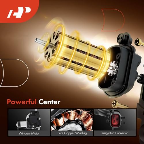 A-Premium Power Window Regulator with Motor Replacement for Jeep Grand Cherokee WJ 2000-2004 Front Right Passenger Side - Image 4