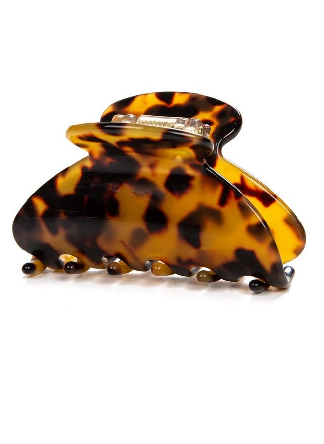 Prettyou - Handmade Celluloid Acetate French Design Barrettes Tortoise Shell Claws Hair Claw Luxury Fashion Accessories Hair Clip For Women (Dark) - Image 1