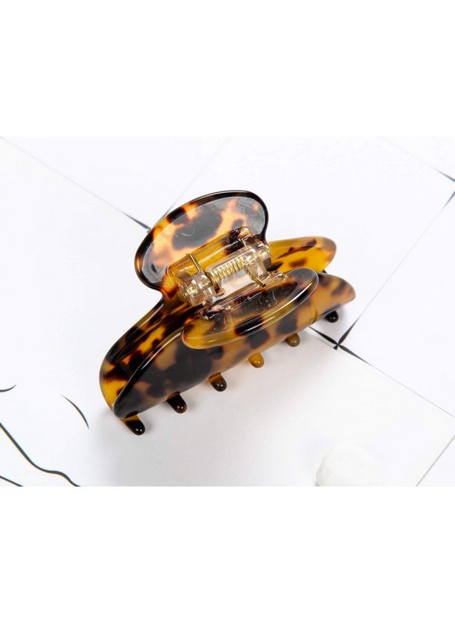 Prettyou - Handmade Celluloid Acetate French Design Barrettes Tortoise Shell Claws Hair Claw Luxury Fashion Accessories Hair Clip For Women (Dark) - Image 1