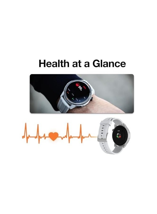 AGM ساعة الذكية للرجال والنساء، تصميم متين مقاس 46 مم، شاشة AMOLED مقاس 1.43 بوصة، GPS مع بوصلة وعداد ارتفاع، مكالمات عبر البلوتوث، مقاومة للماء 5ATM، أكثر من 100 وضع رياضي، مراقبة معدل ضربات القلب والنوم - Image 4