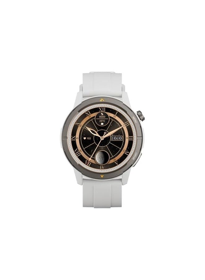 AGM ساعة الذكية للرجال والنساء، تصميم متين مقاس 46 مم، شاشة AMOLED مقاس 1.43 بوصة، GPS مع بوصلة وعداد ارتفاع، مكالمات عبر البلوتوث، مقاومة للماء 5ATM، أكثر من 100 وضع رياضي، مراقبة معدل ضربات القلب والنوم - Image 1