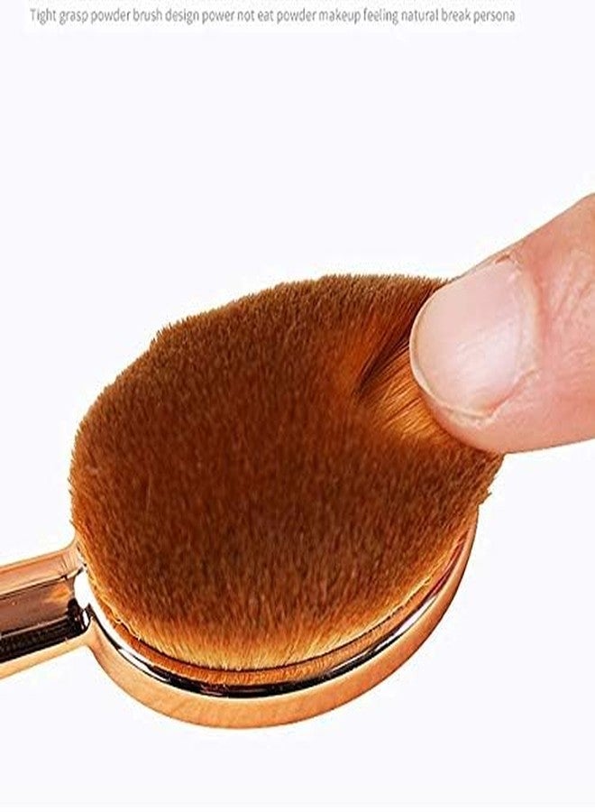 DNHCLL Oval Makeup Brush Set Upgraded Fast Flawless Application Toothbrush Foundation Concealer Blusher Liquid Cream Powder Cosmetic Blending Tools - Image 3