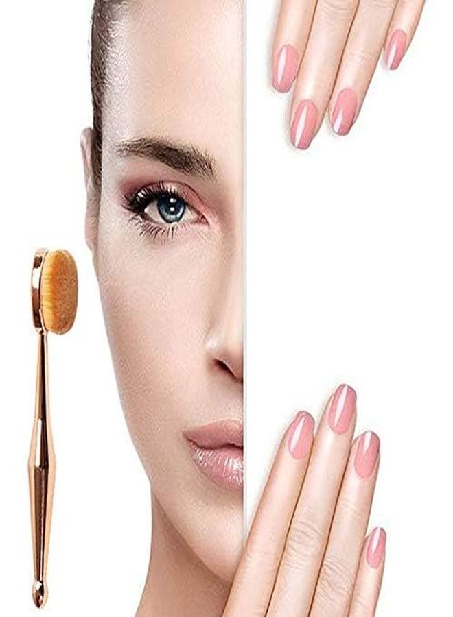 DNHCLL Oval Makeup Brush Set Upgraded Fast Flawless Application Toothbrush Foundation Concealer Blusher Liquid Cream Powder Cosmetic Blending Tools - Image 5