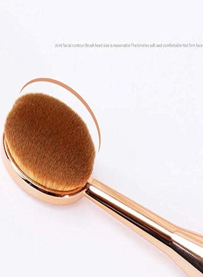 DNHCLL Oval Makeup Brush Set Upgraded Fast Flawless Application Toothbrush Foundation Concealer Blusher Liquid Cream Powder Cosmetic Blending Tools - Image 4