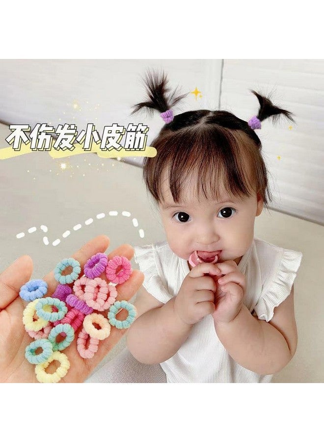 Diversa Mini Pumpkin Knitted Elastic Hair Band Ponytail Holder Kids Hair Ties Braids Ropes For Children (Different Colour) Pack Of 100 - Image 2