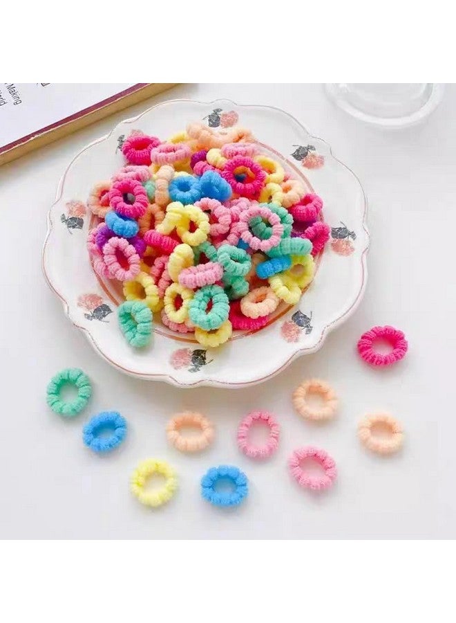 Diversa Mini Pumpkin Knitted Elastic Hair Band Ponytail Holder Kids Hair Ties Braids Ropes For Children (Different Colour) Pack Of 100 - Image 3