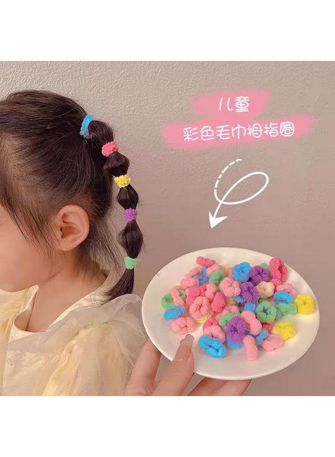 Diversa Mini Pumpkin Knitted Elastic Hair Band Ponytail Holder Kids Hair Ties Braids Ropes For Children (Different Colour) Pack Of 100 - Image 5