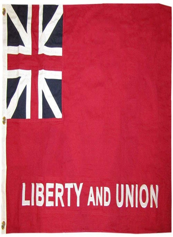 AES 3x5 Liberty and Union Taunton Embroidered Sewn 100% Cotton Flag 3'x5' Banner with Clips with Clips - Image 1