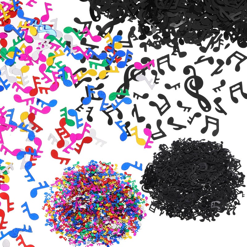 Music Note Confetti Black And Colorful 15g For Birthday Wedding Party Decorations - Image 2