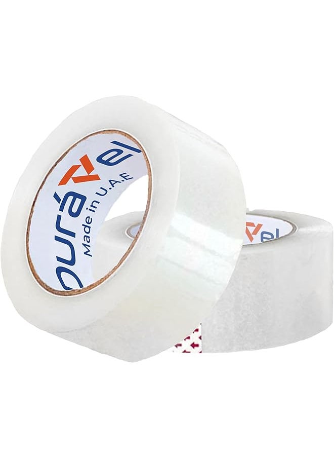 PROMASS - 6 Rolls Clear Packing Tape - 2" x 50yd, Strong Heavy Duty for Sealing Boxes, Moving & Office Supplies - Image 1