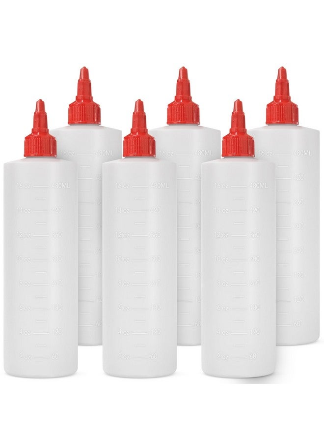 Homestead Choice 6-pack Plastic Squeeze Bottles for Sauces - 16oz Condiment Squeeze Bottles for Liquids - BPA Free Squirt Bottle with Twist Cap - Ketchup, Syrup, Oil, Dressings, Honey & Arts and Crafts - Image 1