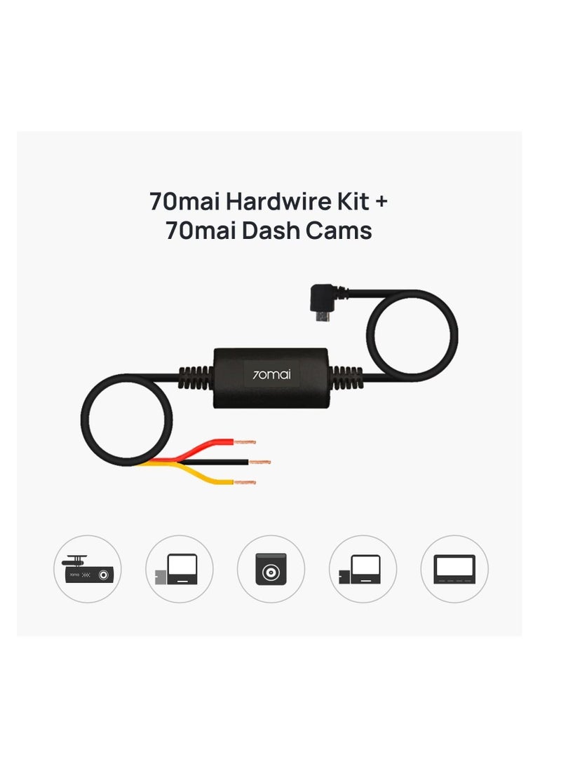 70mai Hardwire Cable Kit for 24H Parking Monitoring A500 A800 DashCam Widemidrive up02 - Image 1
