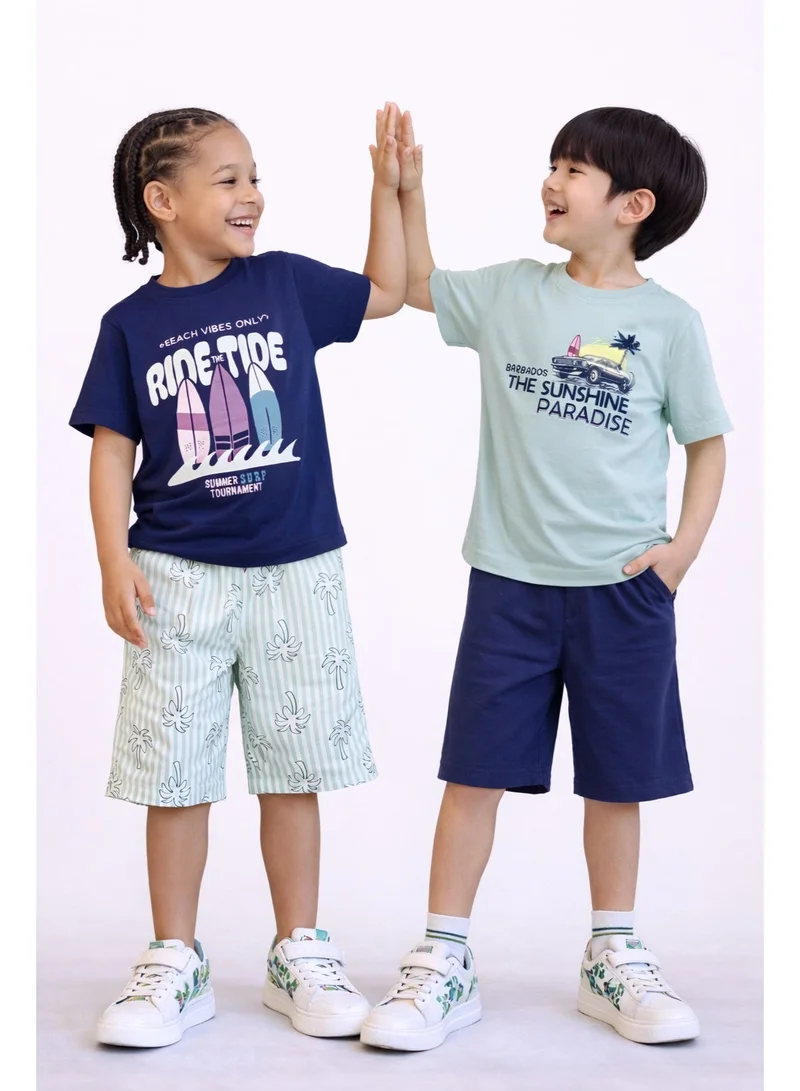 victor and jane Boys’ Multipack – Graphic T-Shirts & Shorts Set (4 Pack)
