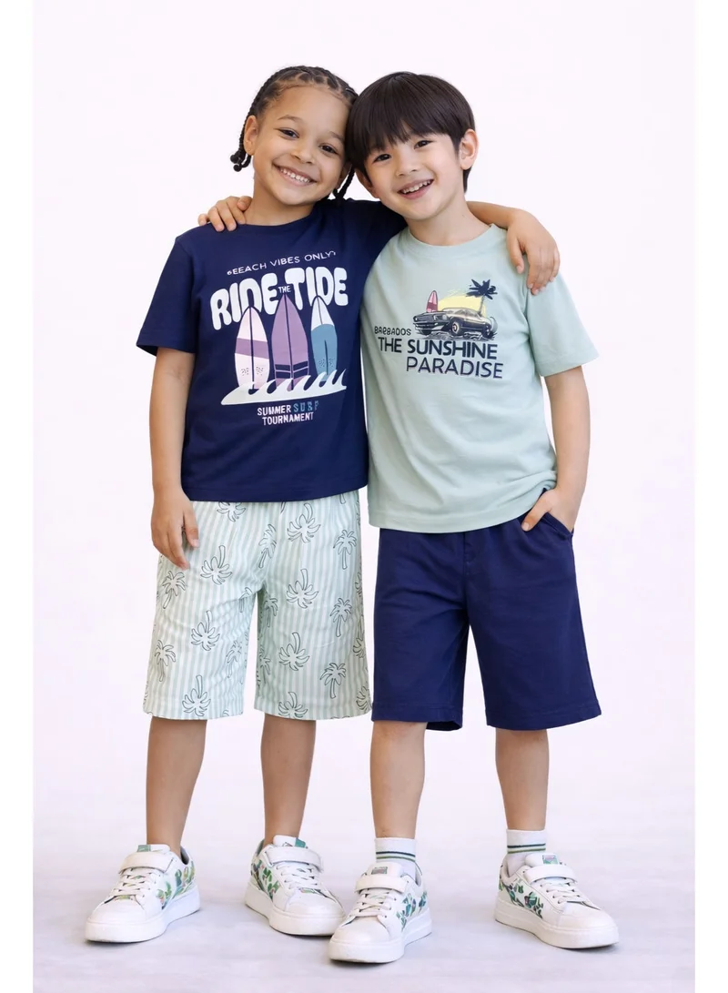 Victor And Jane  Boys’ Multipack – Graphic T-Shirts & Shorts Set (4 Pack) for Men | Best Price UAE