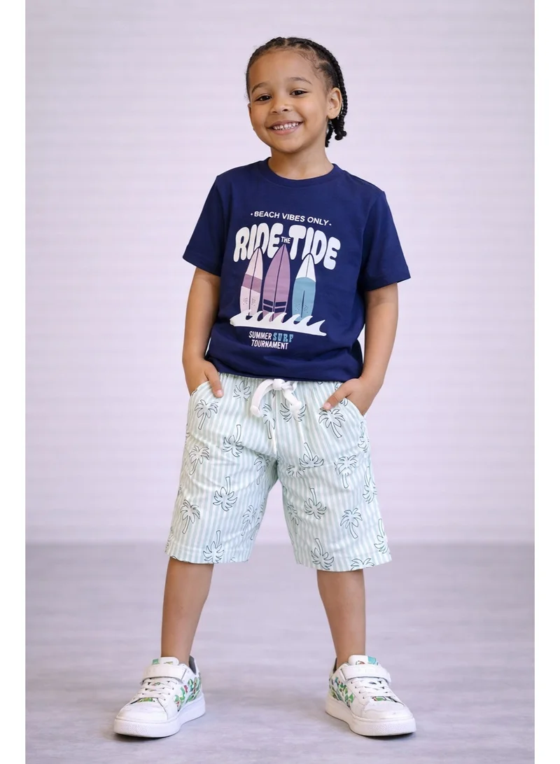 victor and jane Boys’ Multipack – Graphic T-Shirts & Shorts Set (4 Pack)