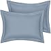 Mellanni Pillow Shams Set of 2 Standard Size - Decorative Pillow Covers/Cases 20" x 26" with 2" Flange - Wrinkle, Fade - Image 2