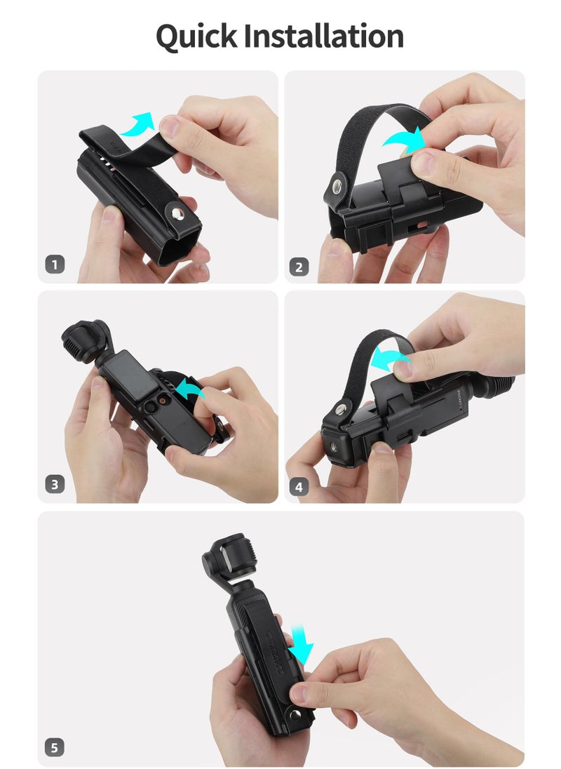 سيوسي - محول تمديد كاميرا SYOSI لـ DJI Osmo Pocket 3 ملحقات إطار المقبض، حافظة واقية لحزام اليد وإطار تمديد وغطاء مقبض لجيب Osmo 3 - Image 1
