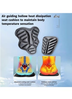KASTWAVE 3D Motorcycle Seat Cushion, Breathable foam Motorcycle Air Cushion, 3D Honeycomb Shock Absorbing Seat Pad, Air Cooling Pressure Relief Cushion, Anti-slip Motorcycle Seat Cover, Anterior Sitting  - Image 4