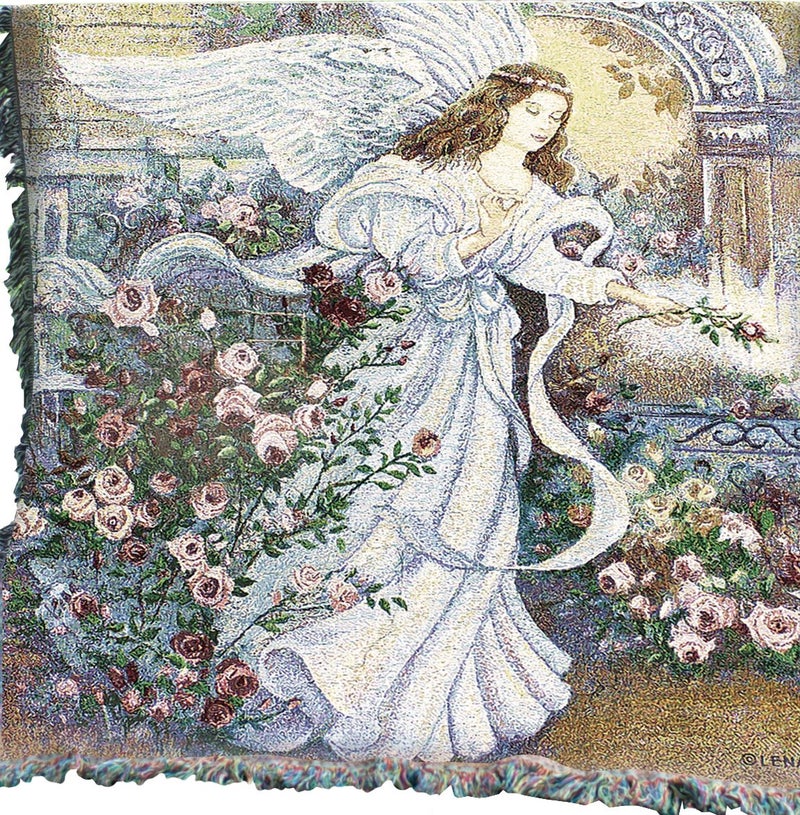 Manual Woodworker Manual Inspirational Collection 50 x 60-Inch Tapestry Throw, Angel of Love - Image 3